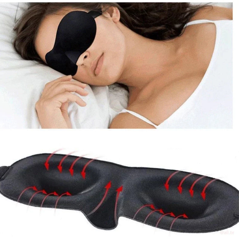 Máscara Ocular 3D Confortável e Opaca