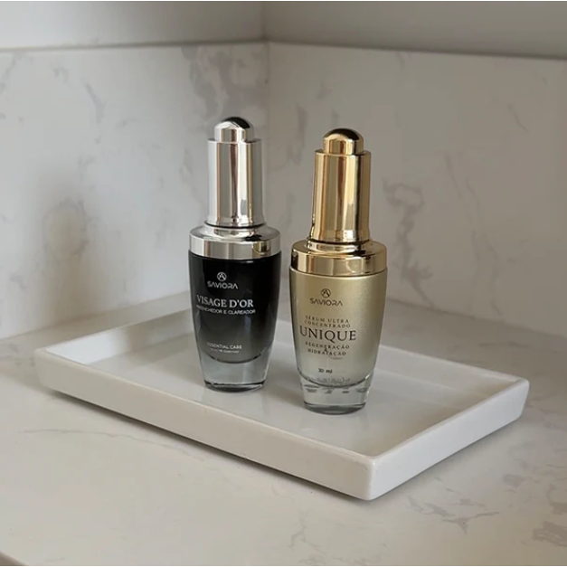 Kit Skin Care Dia e Noite Saviora Visage D'or + Unique Kir Sérum Clareador Rejuvenescedor Melasma